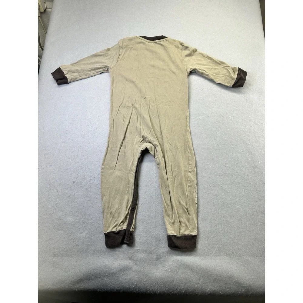Carhartt Baby Sleeper Outfit Brown Logo 24 Months Snap Long Sleeves